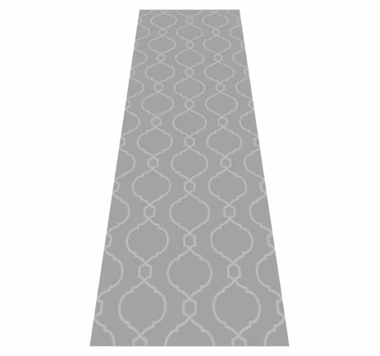 Bedroom vinyl rug with gray geometric pattern - TenStickers