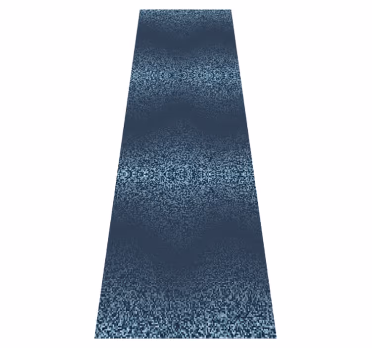 Bedroom vinyl rug in retro blue square dots - TenStickers