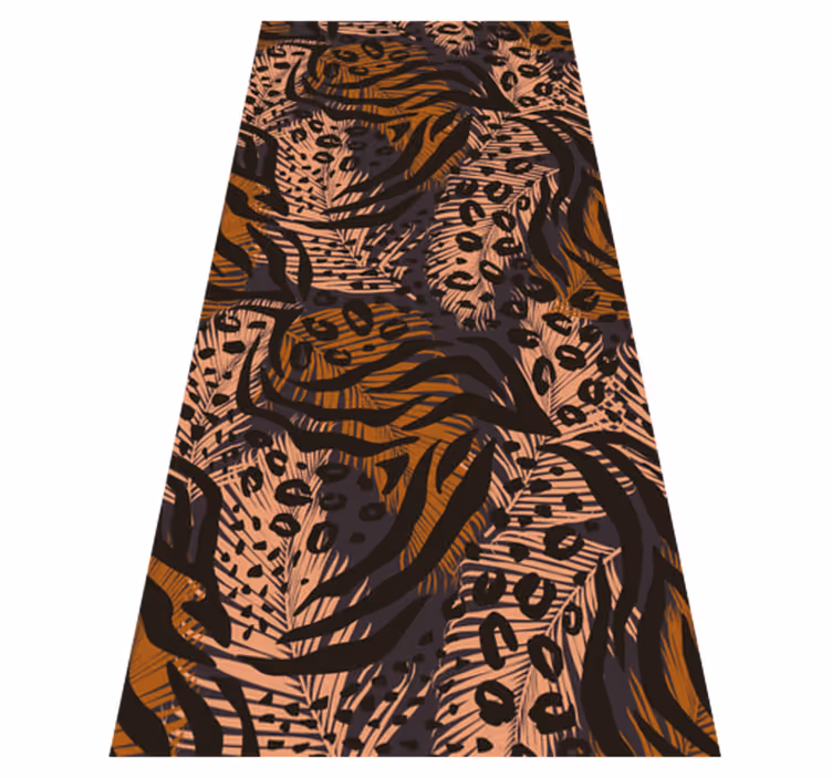 Bedroom vinyl rug with vibrant abstract african design - TenStickers