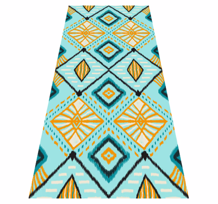 Bedroom vinyl rug with abstract geometric design - TenStickers