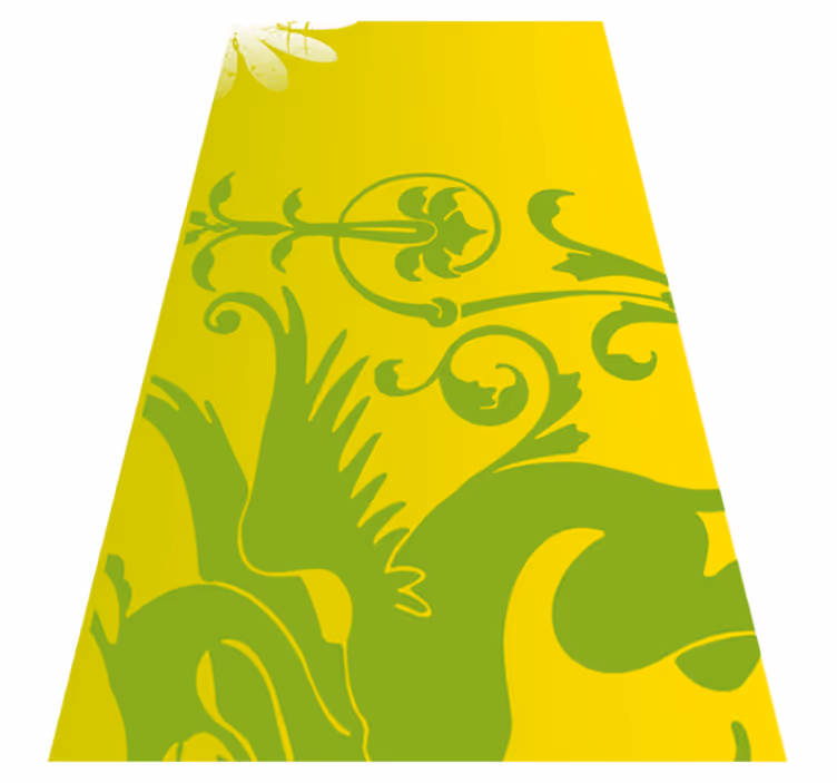 Bedroom vinyl rug green dragon decor vinyl - TenStickers