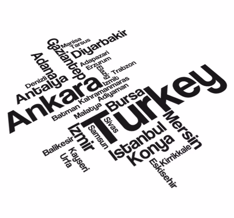 Bedroom vinyl rug with decorative text turkey - TenStickers