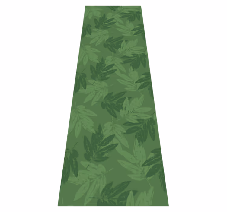 Office vinyl rug with simple green leaf pattern - TenStickers