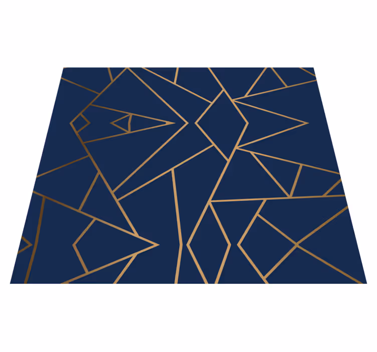 Office vinyl rug with geometric patterns - TenStickers