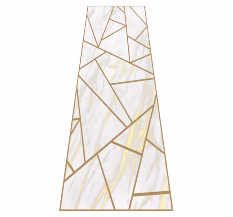 Office vinyl rug marble geometric mosaic design - TenStickers