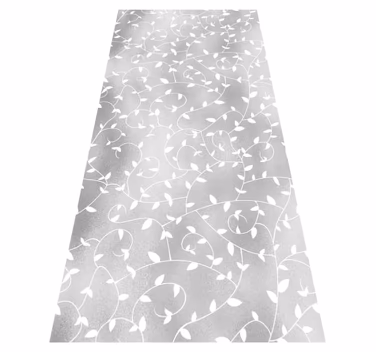 Office vinyl rug tree branches white and silver - TenStickers