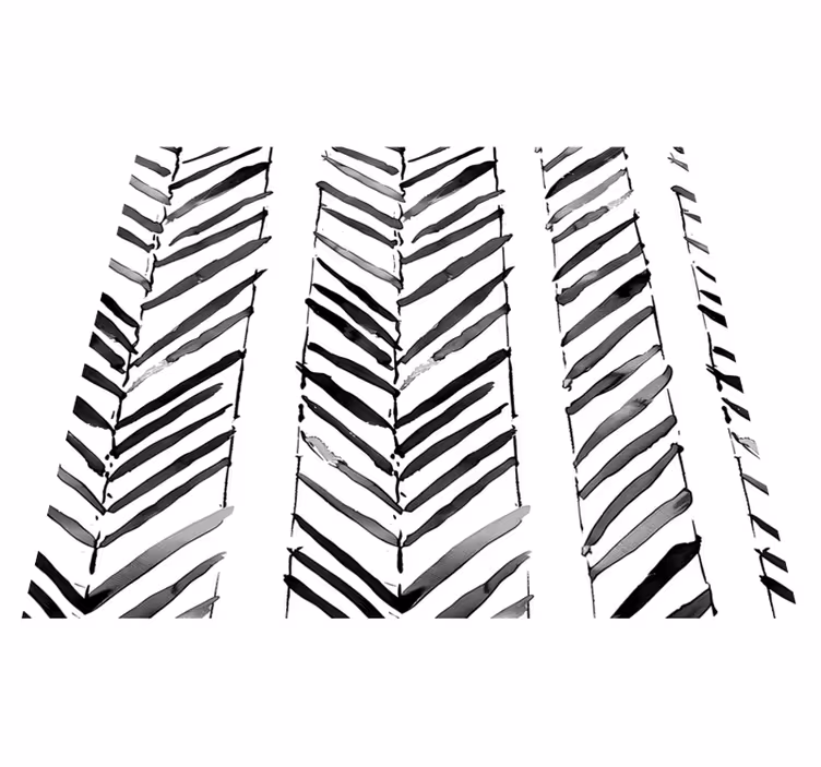 Office vinyl rug in black and white geometric design - TenStickers