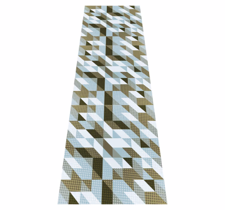 Office vinyl rug with modern triangles design - TenStickers