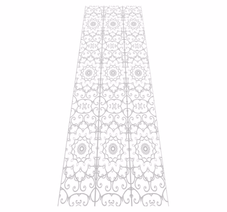 Office vinyl rug with floral design - TenStickers