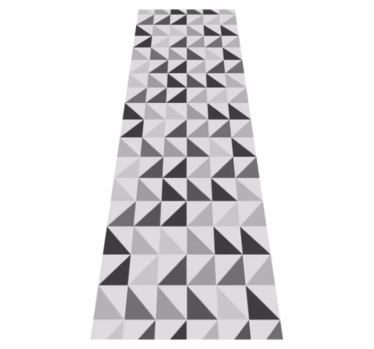 Office vinyl rug with geometric triangles design - TenStickers