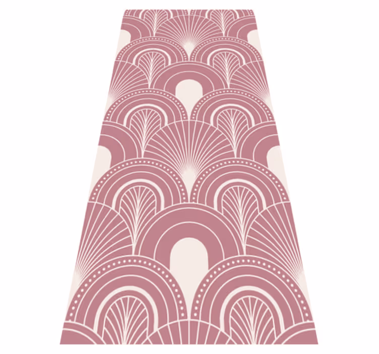 Office vinyl rug in rose gold arc decor style - TenStickers