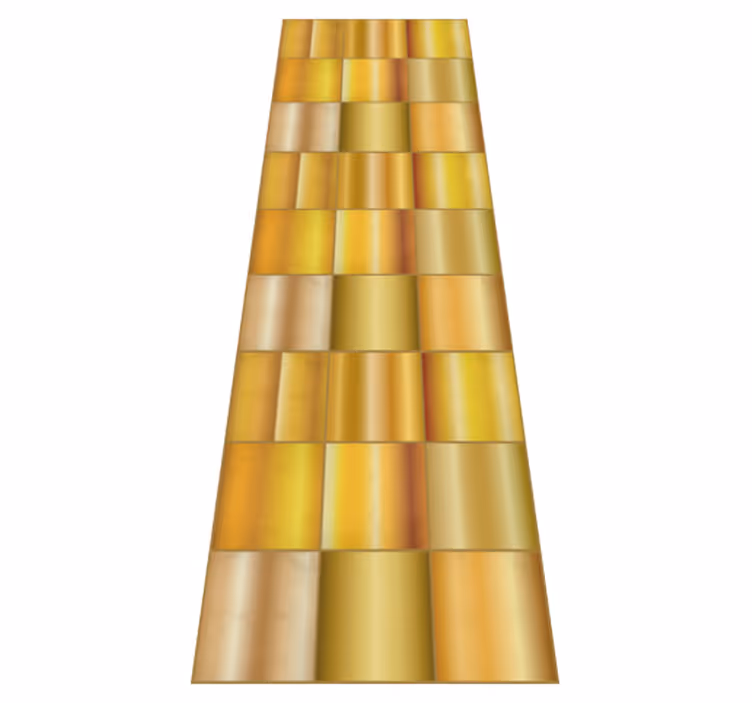 Office vinyl rug in gold yellow squares - TenStickers