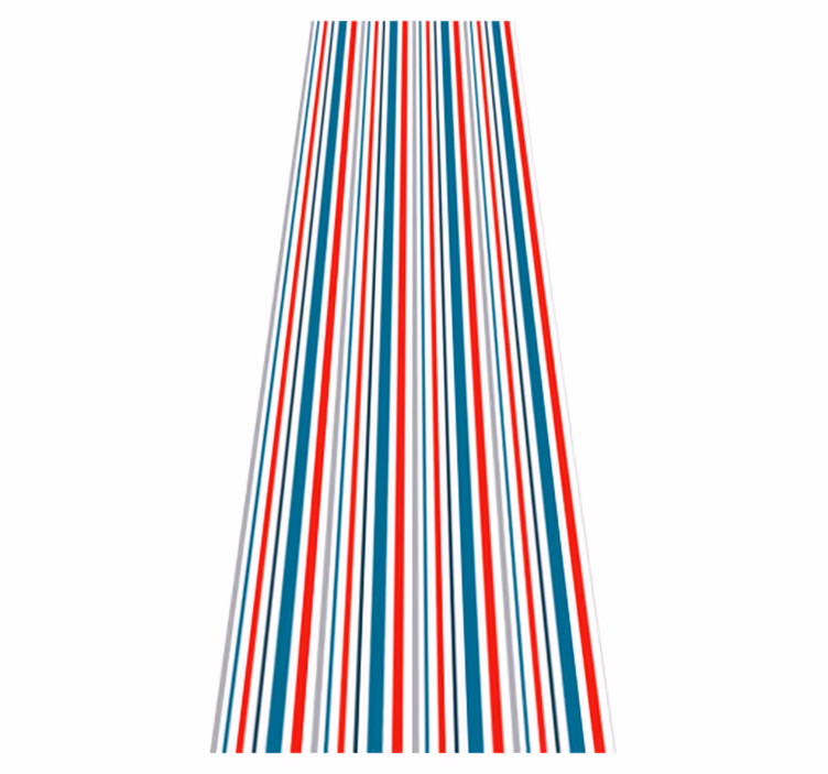 Marine retro striped design bedroom vinyl rug - TenStickers