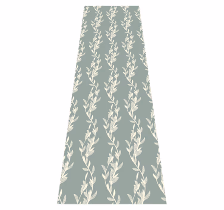 Bedroom vinyl rug with provencal small leaf twigs - TenStickers