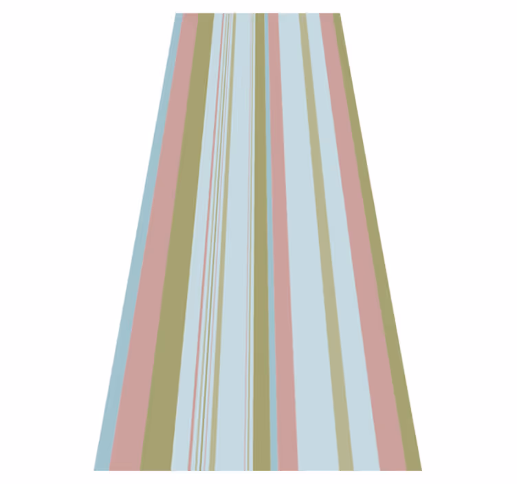 Blue and green 80s stripes bedroom vinyl rug - TenStickers