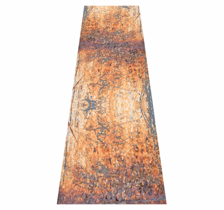 Bedroom vinyl rug in brown and gray concrete design - TenStickers