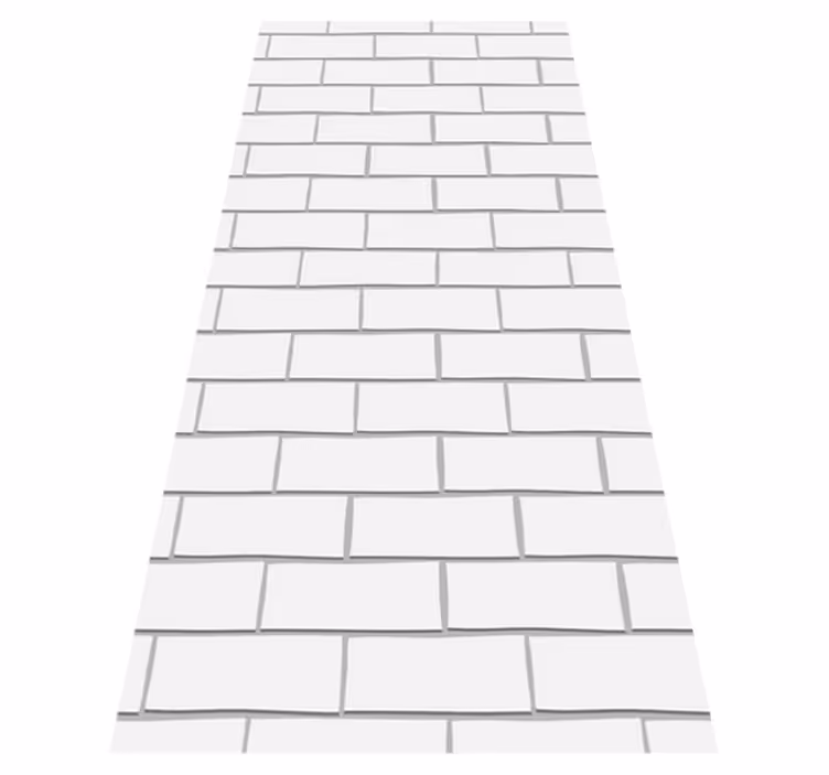 White thick brick bedroom vinyl rug - TenStickers