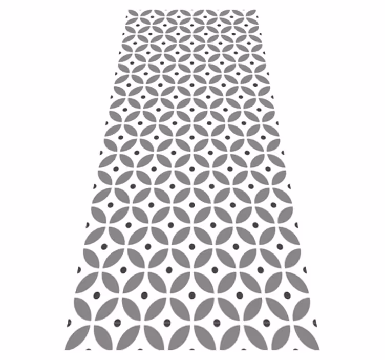 Bedroom vinyl rug in nordic seamless circles - TenStickers