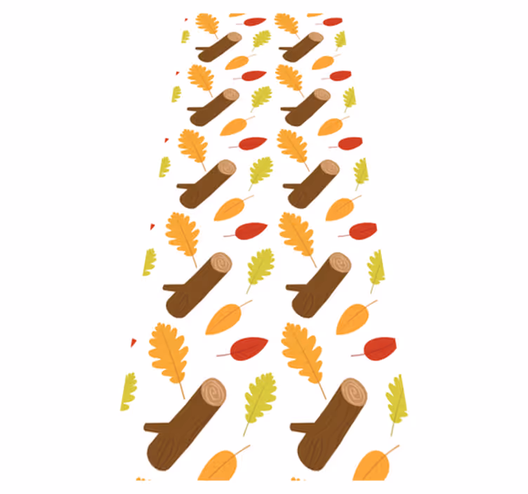 Bedroom vinyl rug with multicolored trees design - TenStickers