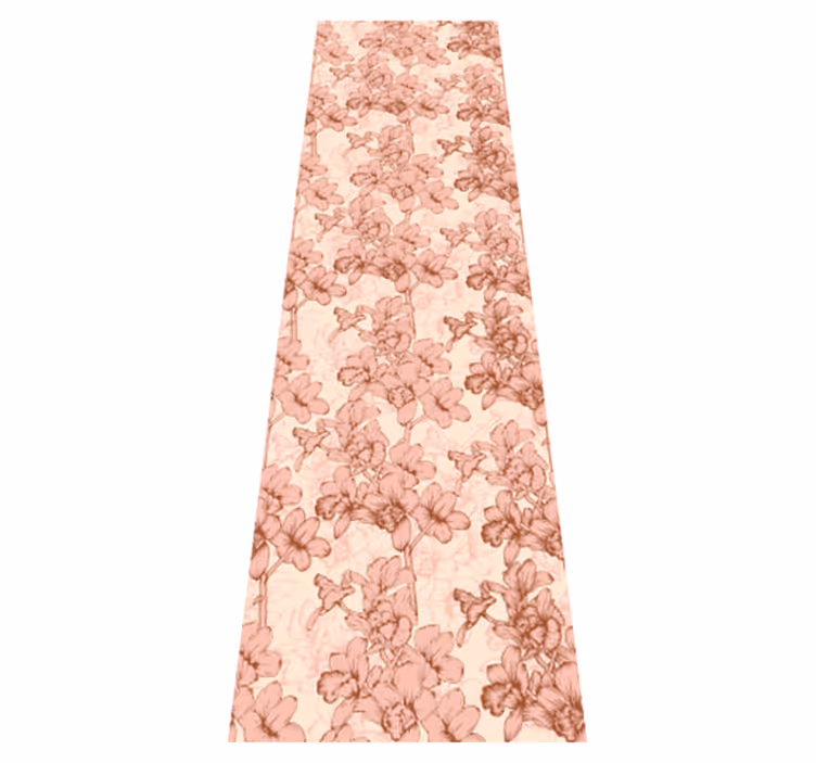 Vintage 3d flowers bedroom vinyl rug - TenStickers