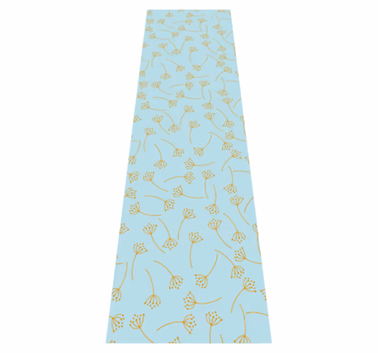 Bedroom vinyl rug with blue nordic plants design - TenStickers