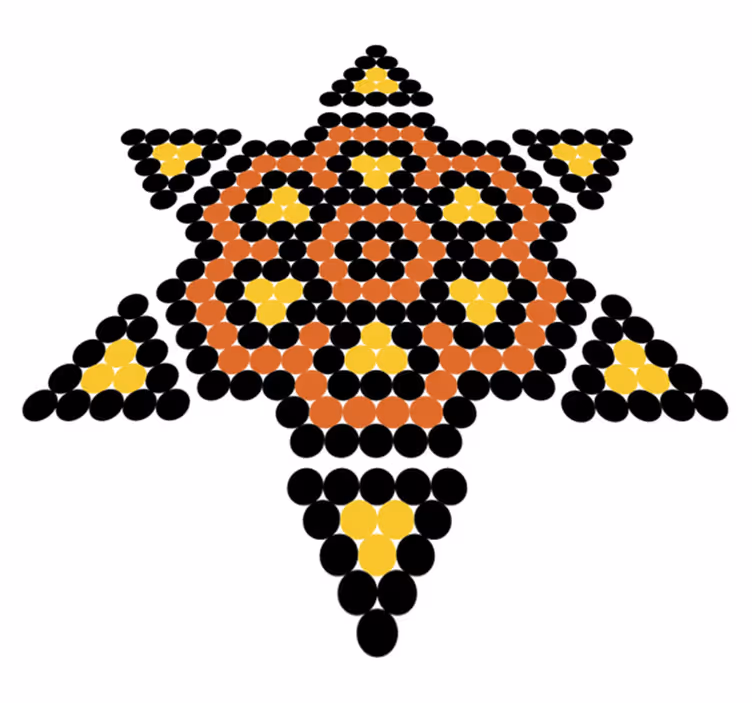 Bedroom vinyl rug sun huichol - TenStickers