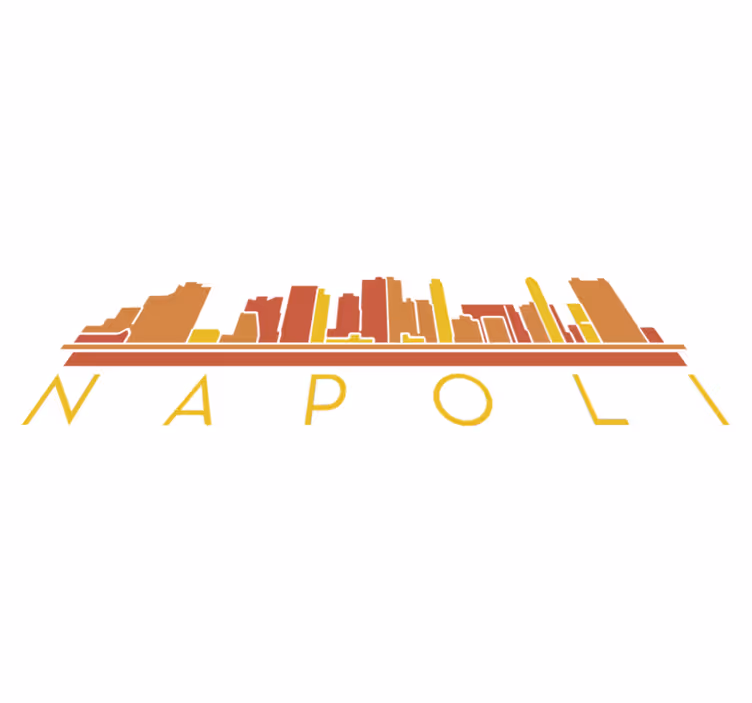 Bedroom vinyl rug napoli skyline - TenStickers