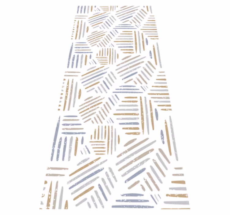 Nordic vinyl rug with pastel lines in threes - TenStickers