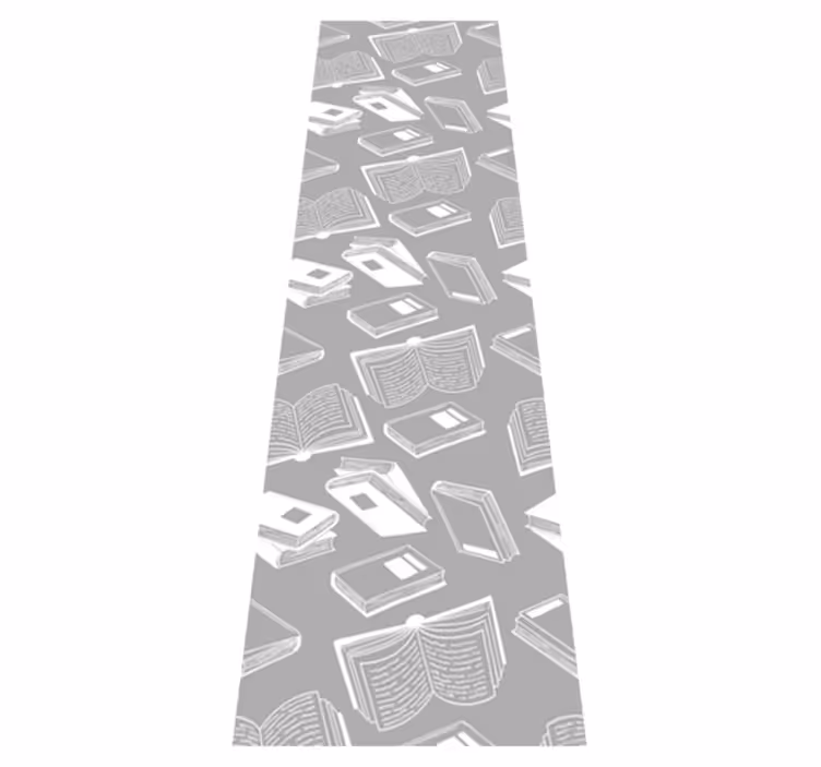 Nordic vinyl rug in grey poem design - TenStickers