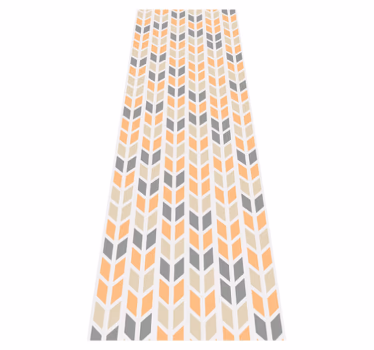 Nordic vinyl rug nordic geometric blooms - TenStickers