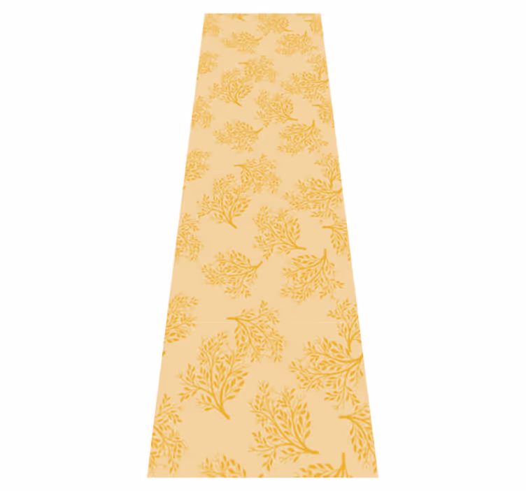 Nordic vinyl rug with orange tree design - TenStickers