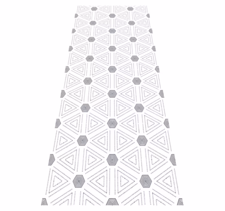 Nordic vinyl rug geometric triangles design - TenStickers