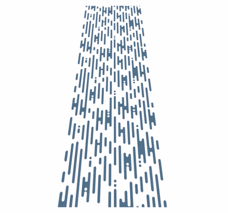Nordic vinyl rug in blue irregular japandi pattern - TenStickers