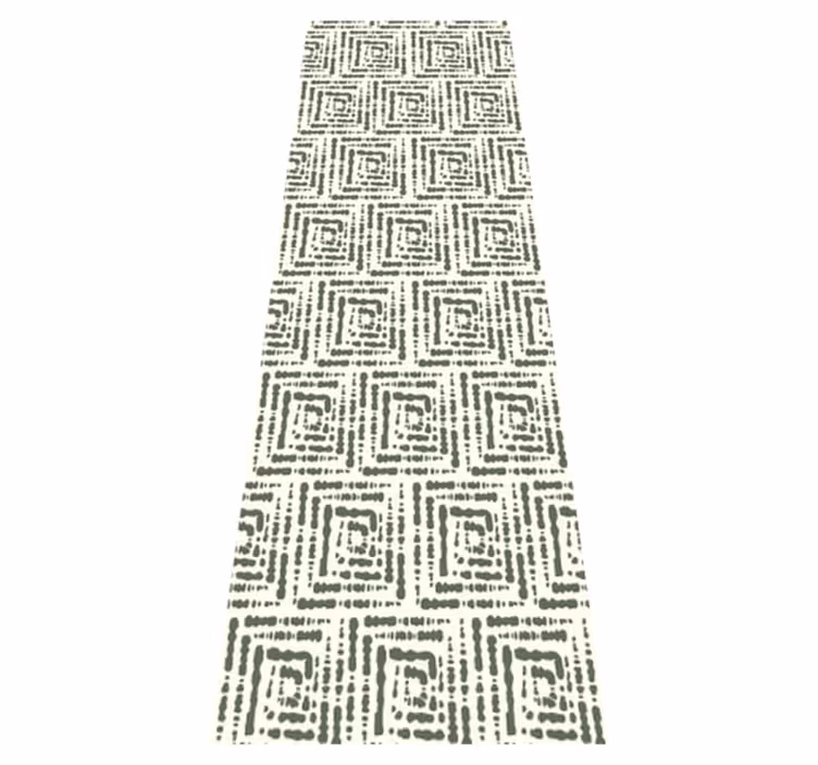 Nordic vinyl rug in green japandi irregular pattern - TenStickers