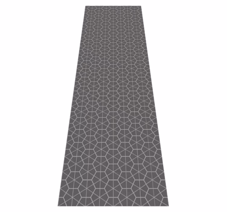 Nordic vinyl rug in minimalist hexagonal japandi style - TenStickers