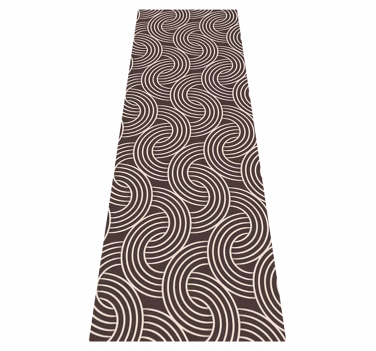 Nordic vinyl rug in scandinavian brown pattern - TenStickers