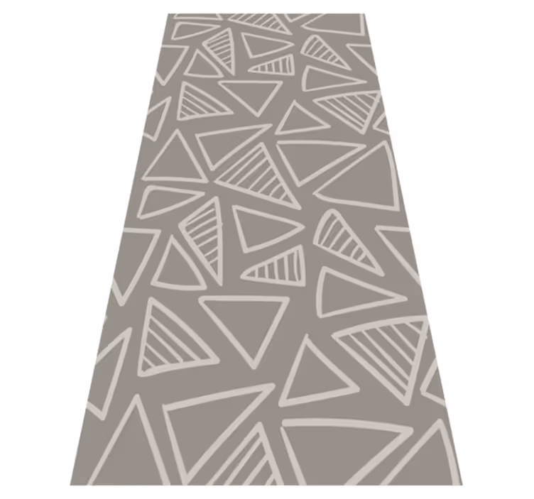 Nordic vinyl rug with gray triangle stripes - TenStickers