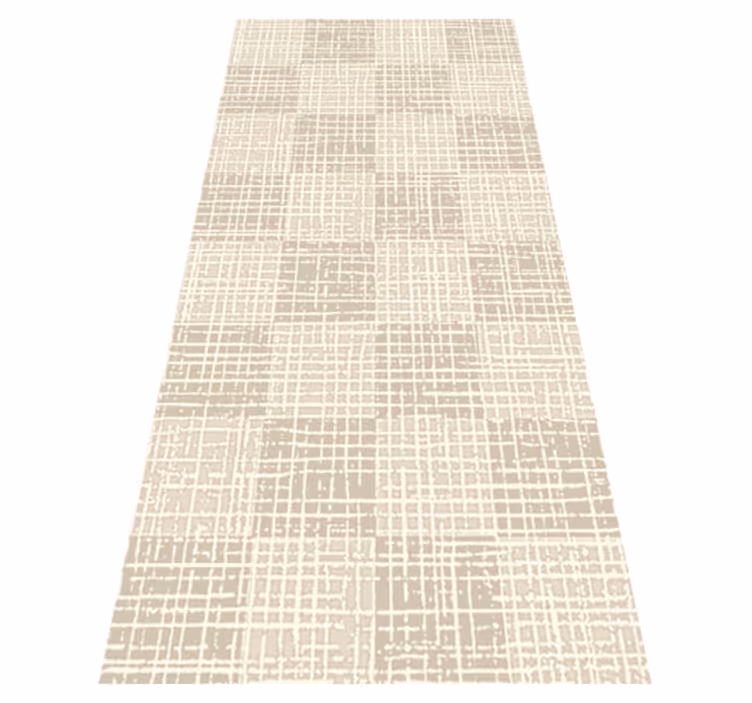 Nordic vinyl rug scandinavian beige square design - TenStickers