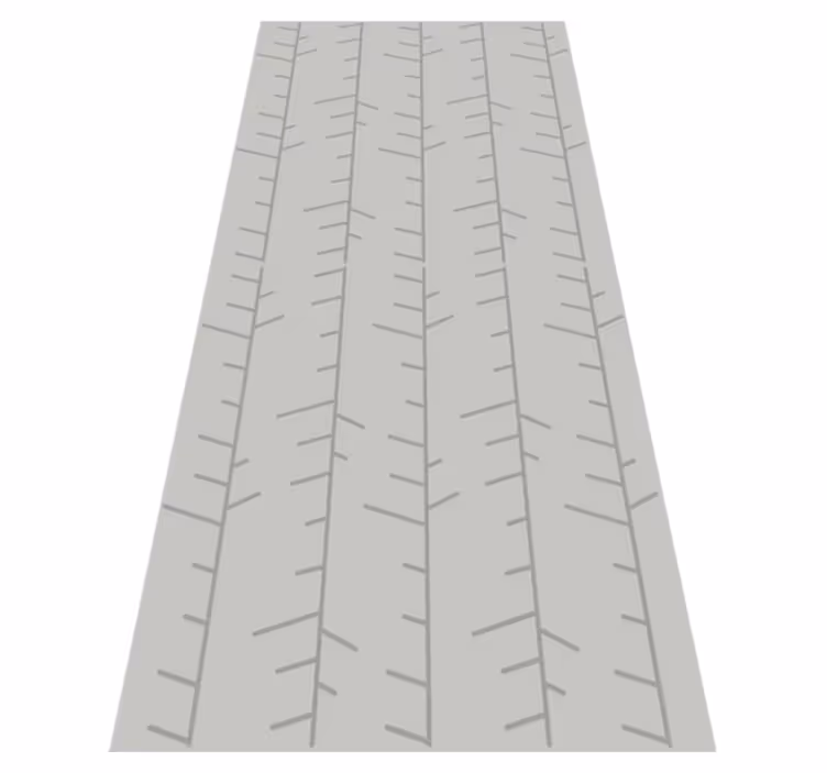 Nordic vinyl rug in scandinavian gray stripes - TenStickers