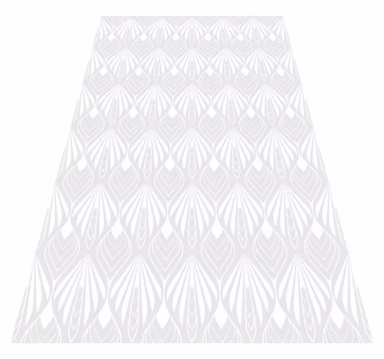 Nordic vinyl rug with white and grey leaf pattern - TenStickers