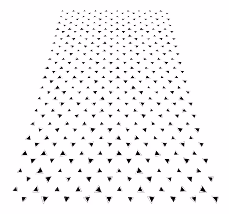 Nordic vinyl rug in black and grey 3d triangles - TenStickers