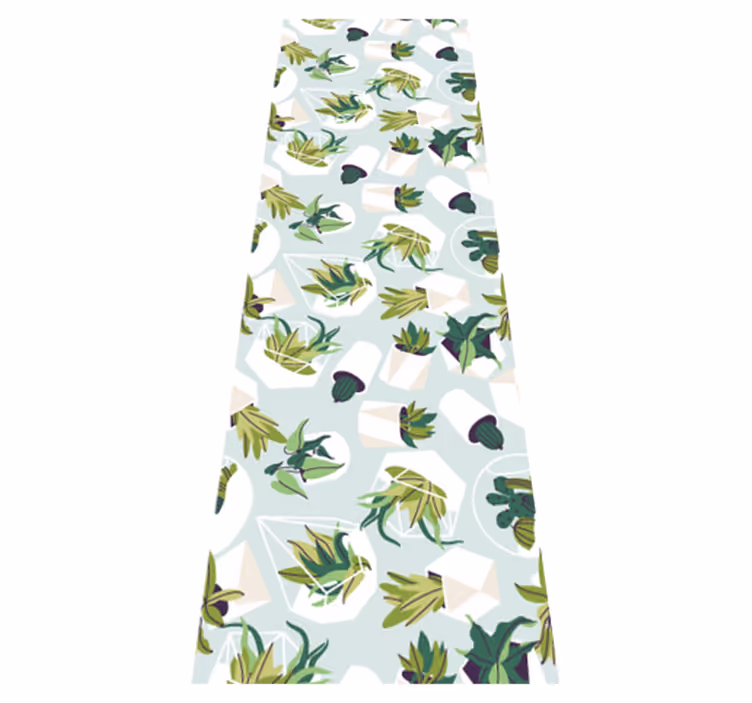 Nature vinyl rug green cactus - TenStickers