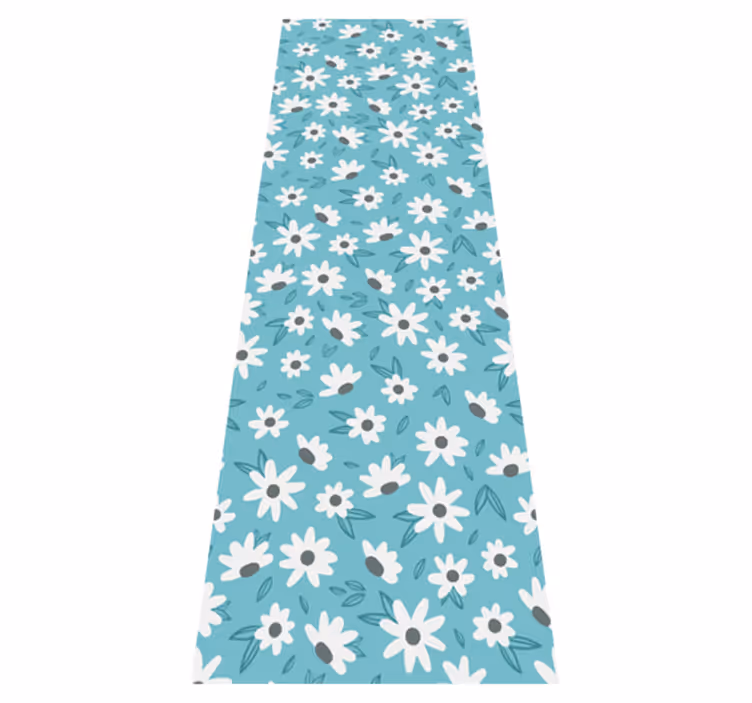 Nature vinyl rug with vintage floral design - TenStickers