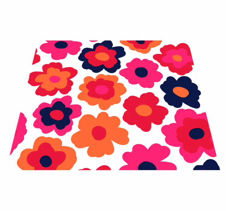 Nature vinyl rug red poppy design - TenStickers
