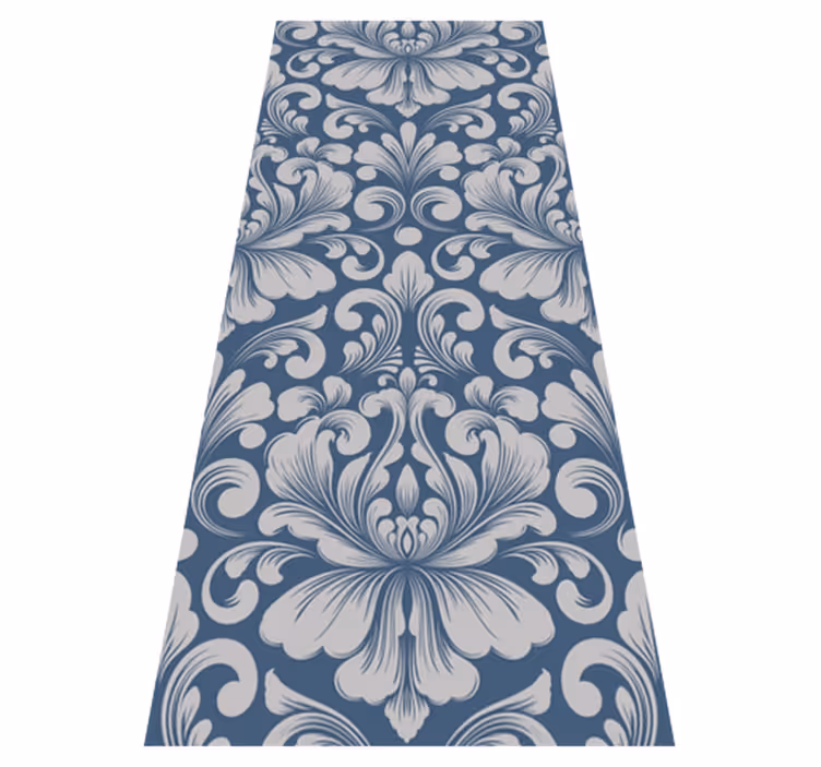 Vintage vinyl rug with classic damask design - TenStickers