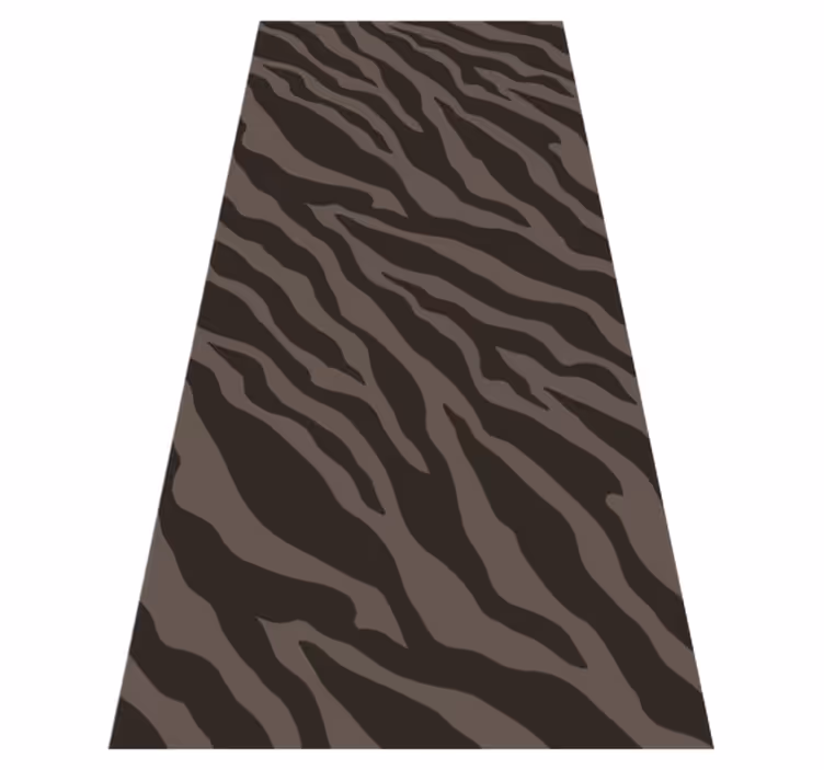 Animal vinyl rug in dark zebra pattern - TenStickers