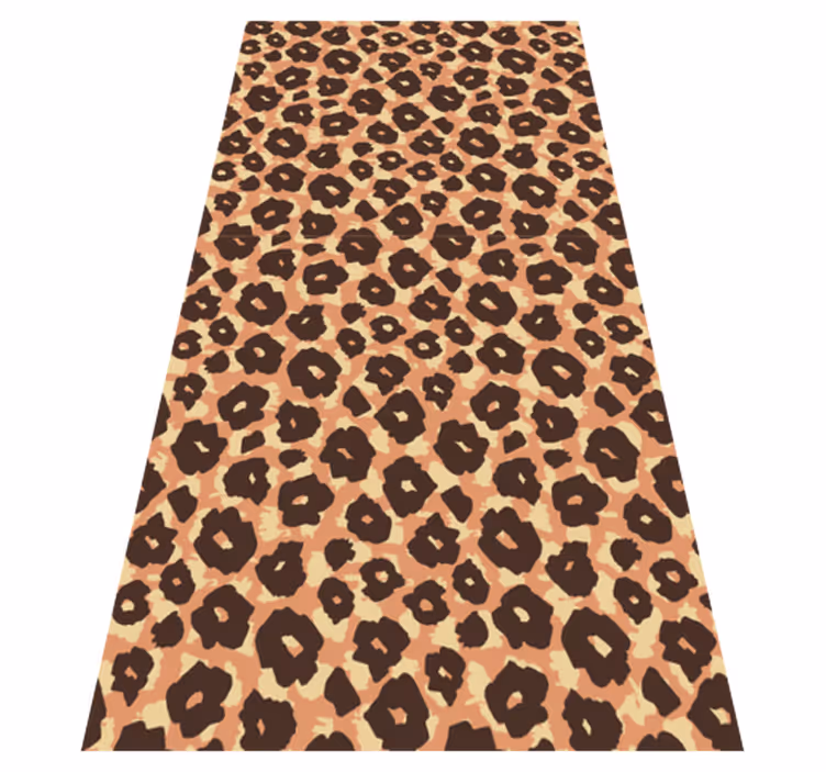 Animal vinyl rug velvety classic leopard print - TenStickers