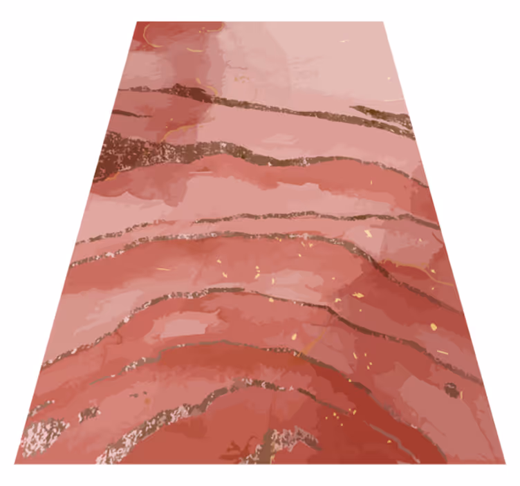 Modern vinyl rug shimmering pink watercolor - TenStickers