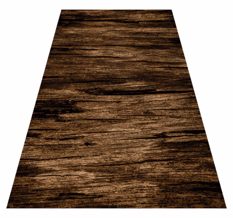 Striped dark brown textured vinyl rug - TenStickers