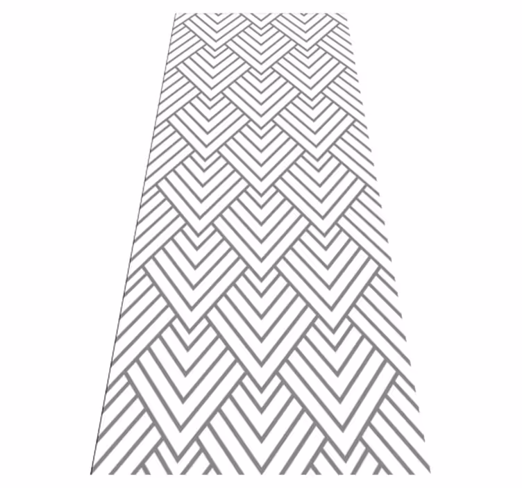 Textured vinyl rug with geometric white triangle design - TenStickers